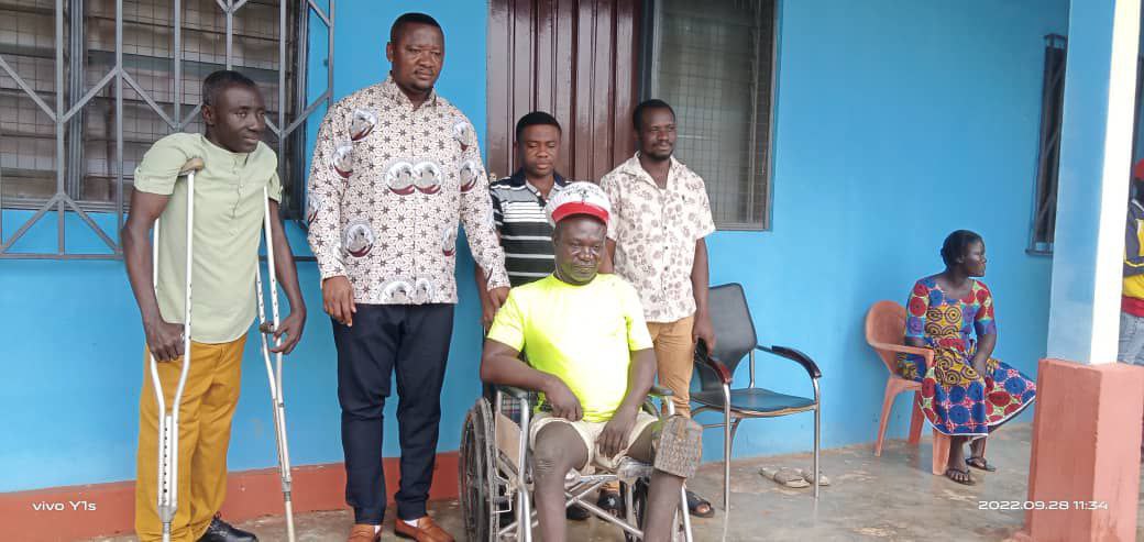 Presentation of wheel chairs to a section of beneficiaries;  people living with disability